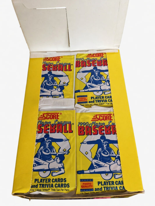 1990 Score Baseball Wax Box sealed 36 pack box Frank Thomas rookie card vintage baseball cards
