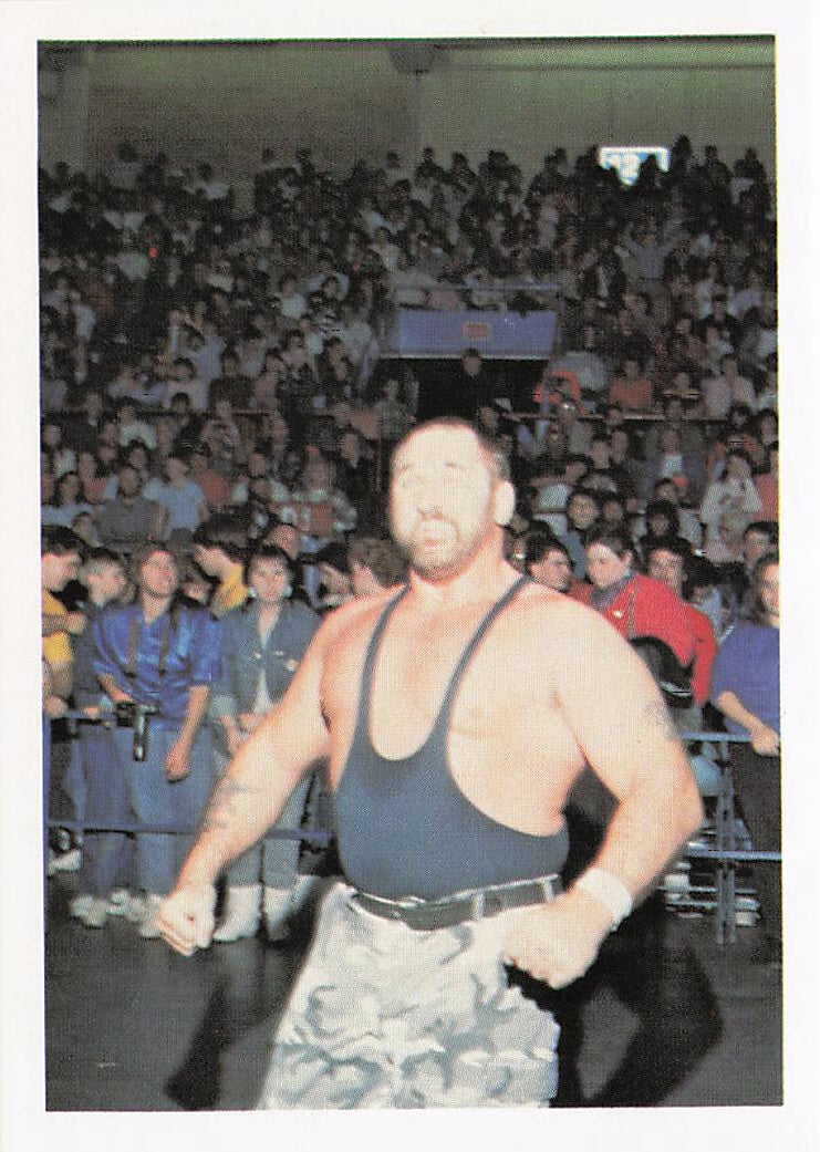 NECC wrestling card featuring Butch Miller from 1988 Wonderama NWA Wrestling Card #42, front view showing detailed design and artwork.