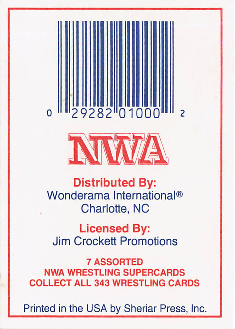 NECC Wonderama NWA Wrestling Card #NNO from Checklist 251-300, featuring vintage wrestling memorabilia.