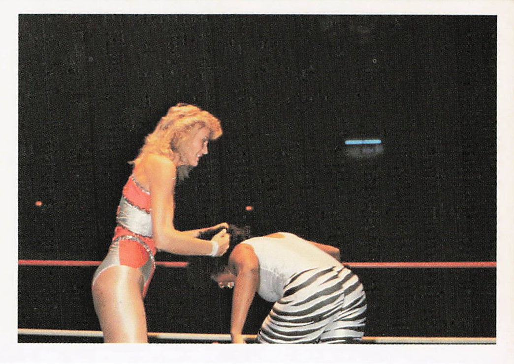 Front view of a NECC Jamie West 1988 Wonderama NWA Wrestling Card #335 featuring wrestler artwork and branding.