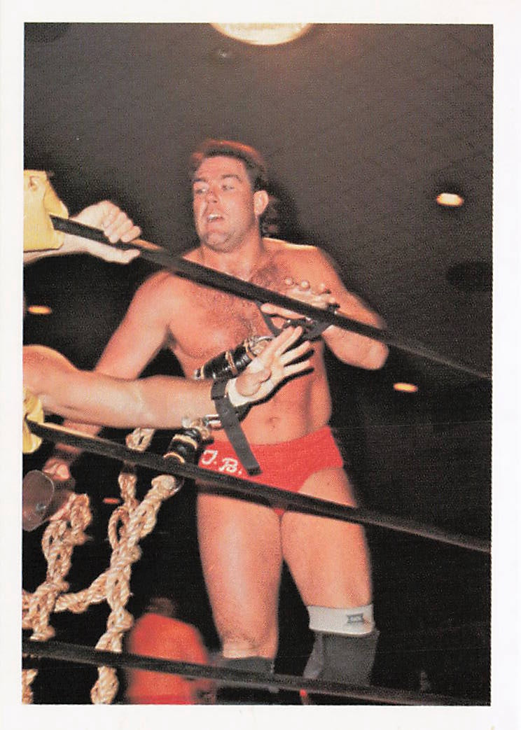 Vintage Tully Blanchard 1988 Wonderama NWA wrestling card #332 from NECC, featuring Tully Blanchard in action.