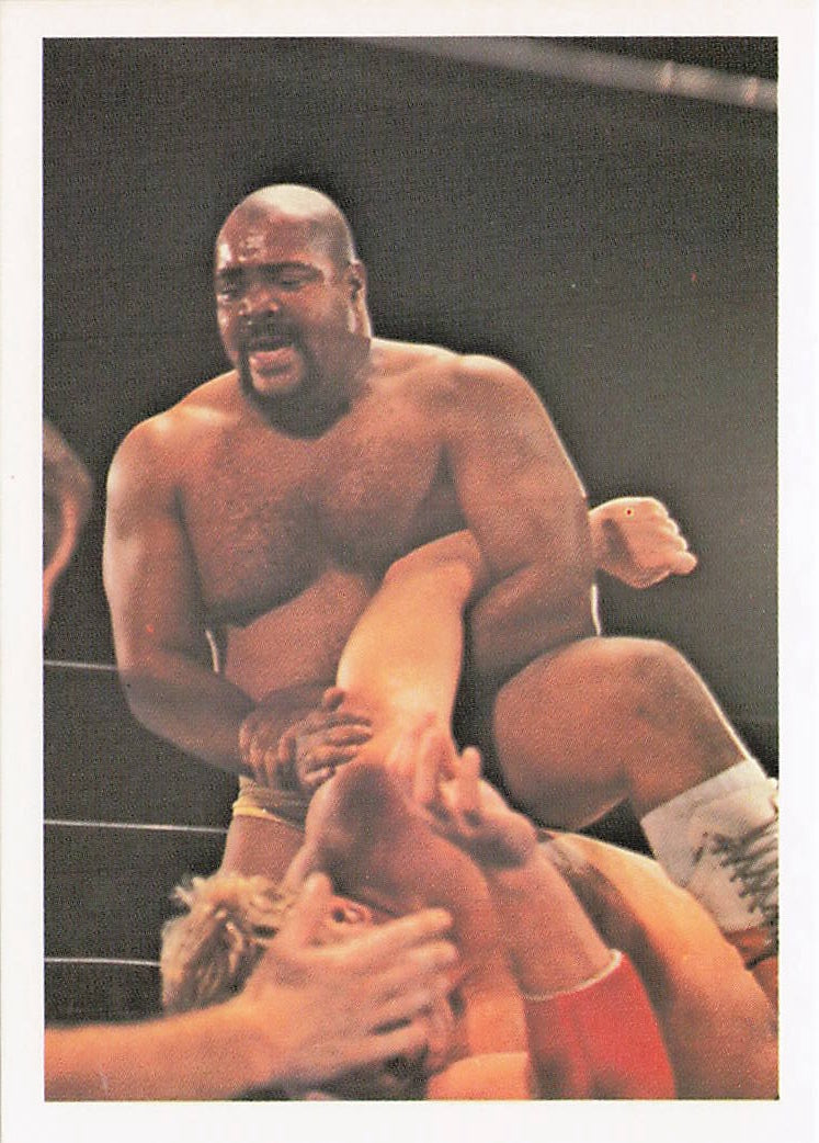 Front of NECC Wonderama NWA Wrestling Card #321 featuring Shaska Whatley from the 1988 Wonderama wrestling trading card series.