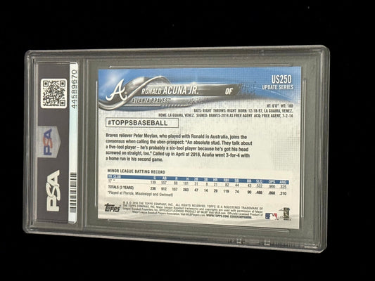 2018 Topps Update Ronald Acuna Jr Rookie Card – Atlanta Braves – RC PSA 10