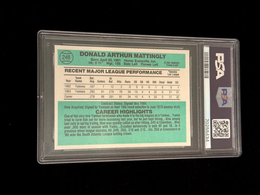 1984 Donruss Don Mattingly Rookie – PSA 9