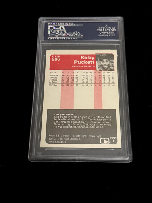 1985 Fleer Kirby Puckett Rookie – PSA 9
