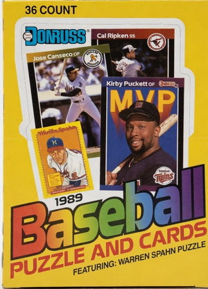 1989 Donruss Baseball Wax Box Sealed 36 Pack Box Ken Griffey Jr Rookie Year