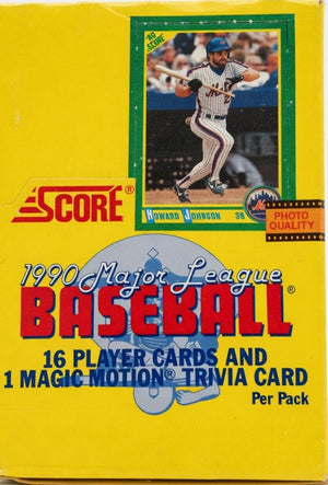 1990 Score Baseball Wax Box Sealed 36 Pack Box Frank Thomas Rookie Card