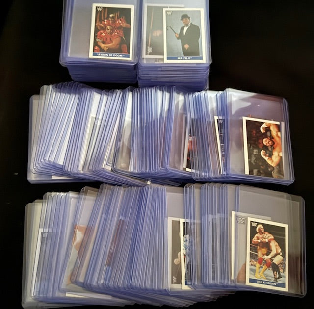 1991 WWF Euroflash Complete Sticker Set featuring Hogan, LOD, and Warrior in vibrant colors and collectible design.