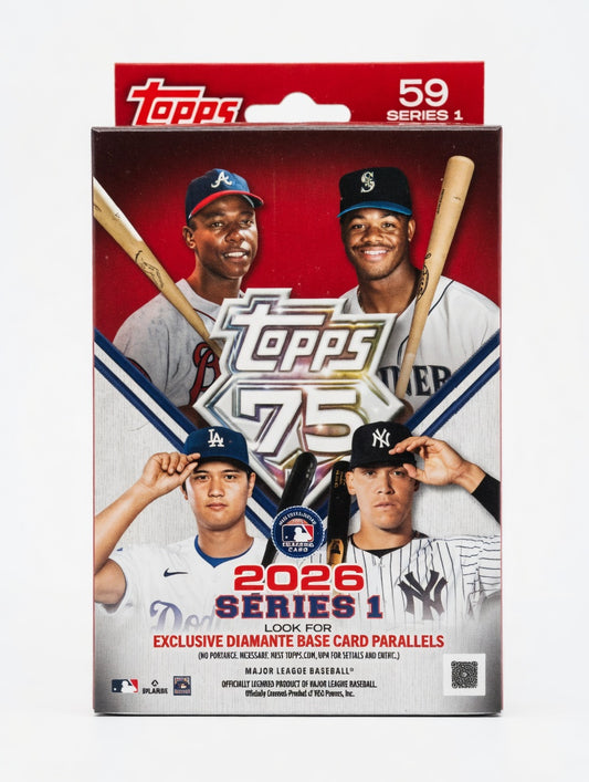 2026 Topps Series 1 Baseball Hanger Box sealed MLB cards with Diamante parallels
