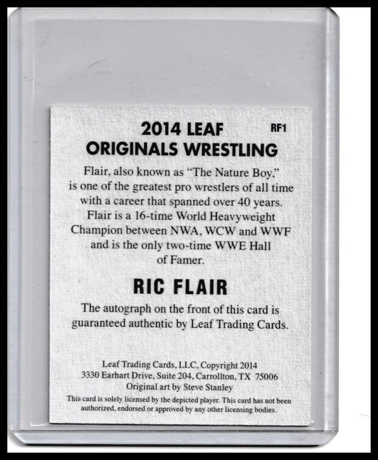2014 Leaf Originals Wrestling Ric Flair Autograph – Nature Boy Wrestling Legend Auto