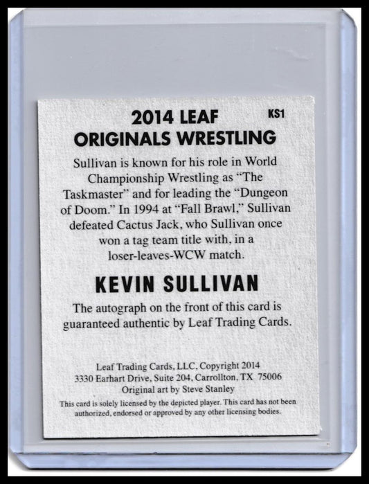 2017 Leaf Originals Wrestling Kevin Sullivan Autograph – Wrestling Legend Auto