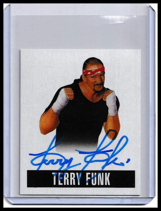 2014 Terry Funk Autograph Card Leaf Original Wrestling On-Card Auto