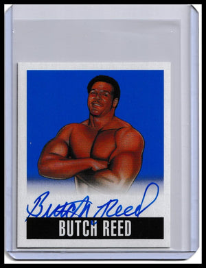 2017 Butch Reed Autograph Card Leaf Original Wrestling Blue Parallel /25