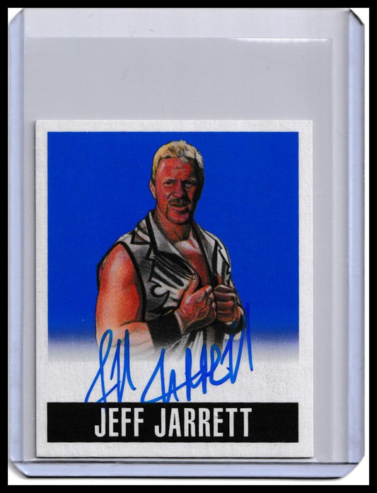 2017 Jeff Jarrett Autograph Card Leaf Originals Wrestling On-Card Blue Parallel /25