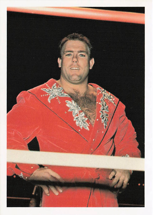 Front of NECC Tully Blanchard 1988 Wonderama NWA wrestling card #84 featuring Tully Blanchard in action.
