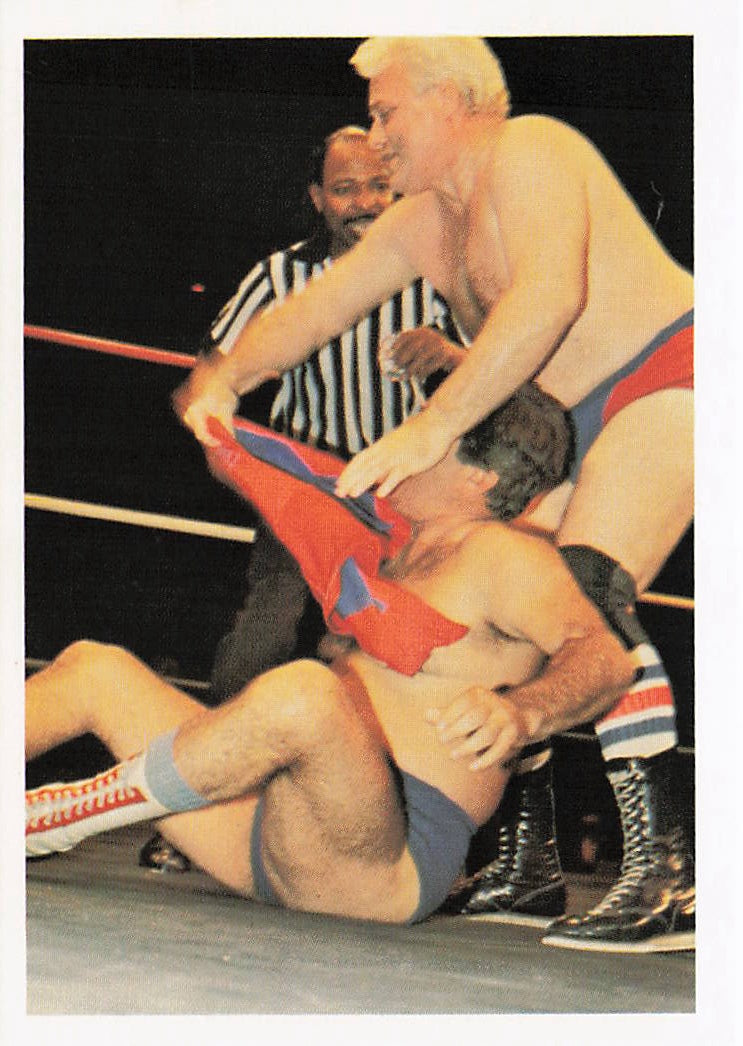 NECC wrestling card featuring J.J. Dillon from the 1988 Wonderama NWA Wrestling Card series, front view of the collectible card.