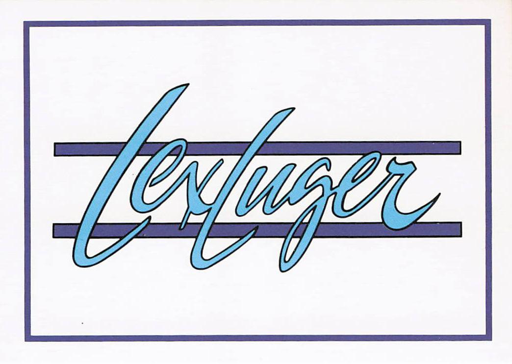 NECC wrestling card featuring Lex Luger logo from 1988 Wonderama NWA Wrestling Card #136b, with detailed front design.