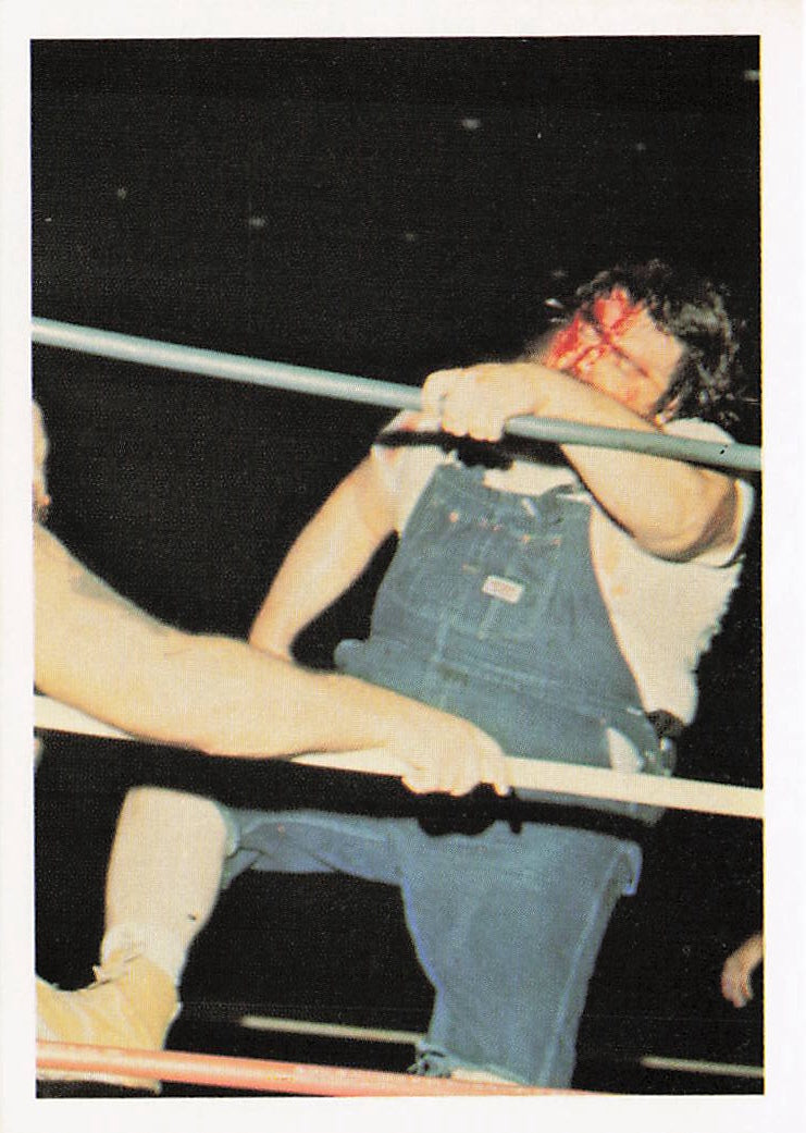 Front of NECC Mighty Wilbur 1988 Wonderama NWA Wrestling Card #106 featuring wrestler Mighty Wilbur in a classic pose