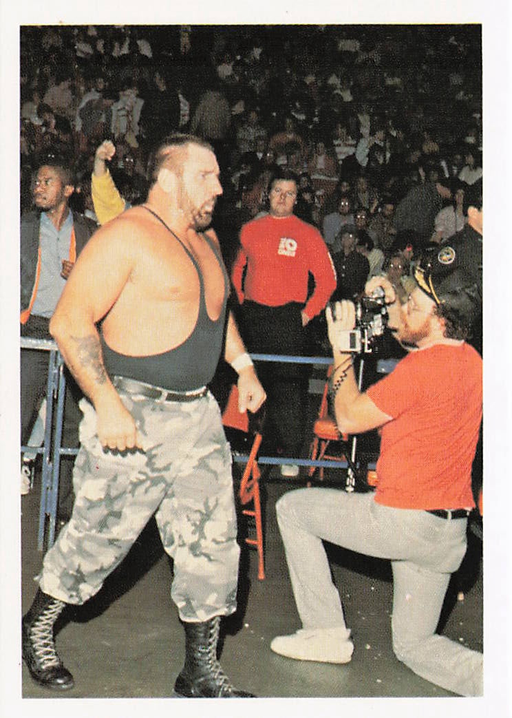 Butch Miller 1988 Wonderama NWA Wrestling Card #97 by NECC showing wrestler's portrait and vintage design.
