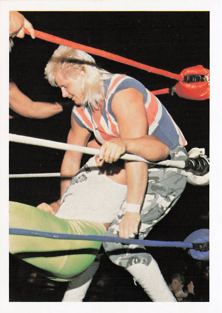 NECC Johnny Ace 1988 Wonderama NWA Wrestling Card #184, featuring wrestling athlete Johnny Ace on the front.