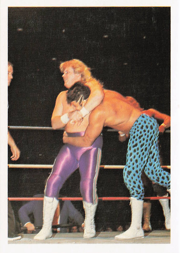 NECC Wrestling Card featuring Bobby Eaton and Chris Champion from the 1988 Wonderama NWA Wrestling set, front view of the collectible card