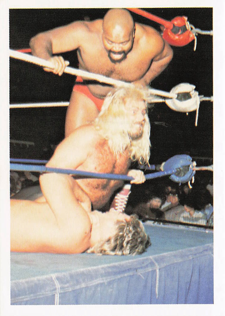 NECC Wrestling Card featuring Shaska Whatley from 1988 Wonderama NWA Wrestling Cards series, front view image.