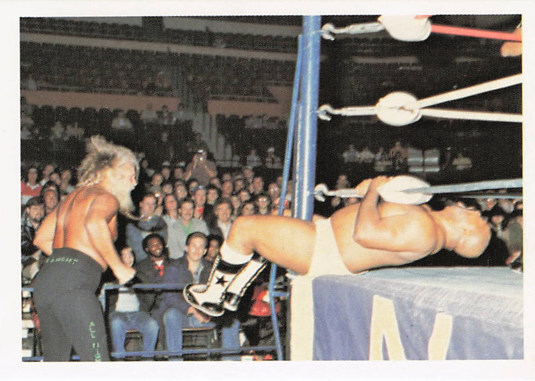 NECC wrestling card featuring Jimmy Valiant from 1988 Wonderama NWA Wrestling Card #201, front view of the collectible card.