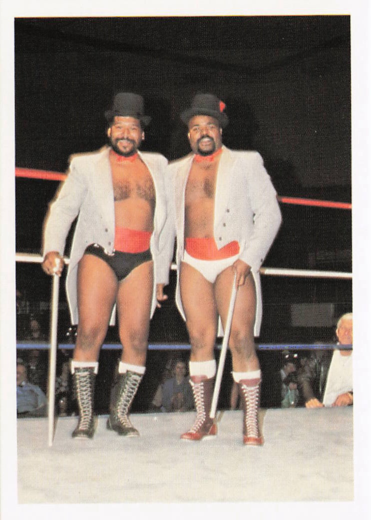NECC Jive Tones 1988 Wonderama NWA wrestling card #237 featuring wrestling action and vintage design elements.
