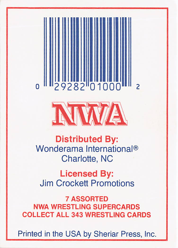 NECC Wonderama NWA Wrestling Card #NNO from Checklist 201-250, vintage 1988 wrestling trading card featuring classic wrestler image.