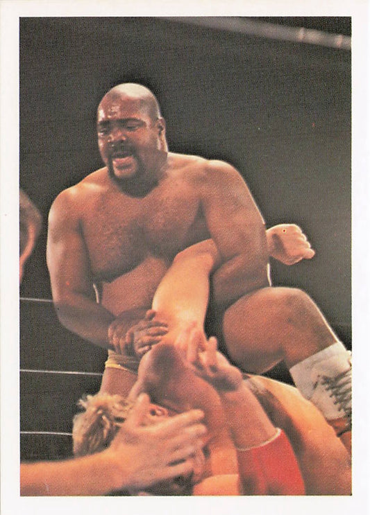 Front of NECC Wonderama NWA Wrestling Card #321 featuring Shaska Whatley from the 1988 Wonderama wrestling trading card series.