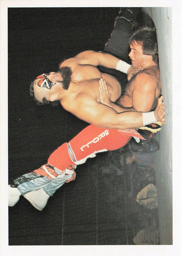 NECC Barbarian 1988 Wonderama NWA Wrestling Card #315 featuring wrestler Barbarian in a dynamic pose.