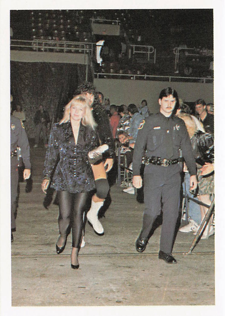NECC wrestling card featuring Jimmy Garvin and Precious from the 1988 Wonderama NWA Wrestling Card #310.