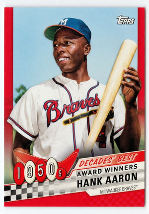 2020 Topps Hank Aaron Decades Best Red /10 Braves Rare SP #DBC-4