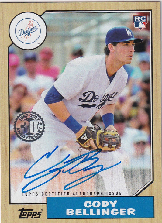 Cody Bellinger 2017 Topps 30th Anniversary rookie autograph card Dodgers RC auto