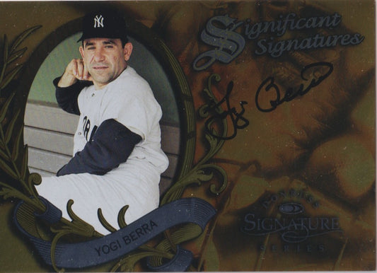 Yogi Berra Autograph – 1997 Donruss Signature Series Significant Signatures – /2000 – Hall of Fame - New England Consignment and Collectables