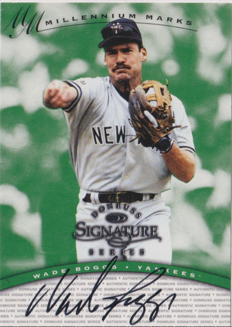 Wade Boggs Autograph – 1997 Donruss Signatures Millennium Marks – Hall of Fame - New England Consignment and Collectables