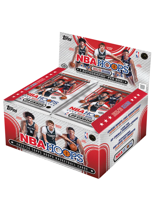 2025–26 Topps Hoops Basketball Jumbo Box with 2 autographs per box and 20 cards per pack