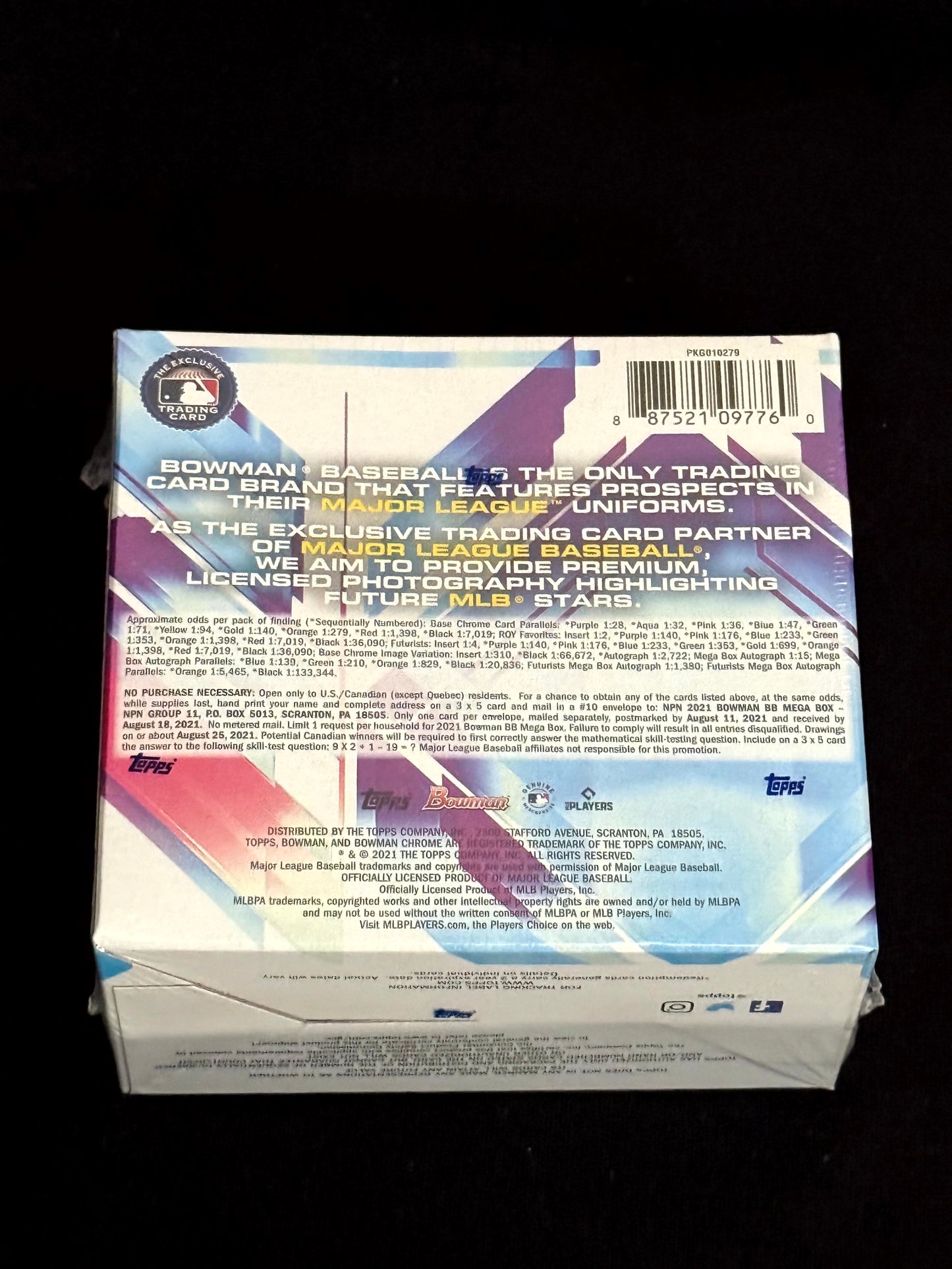 2021 Bowman Baseball Mega Box – Mojo Refractor Packs – Sealed Retail Box