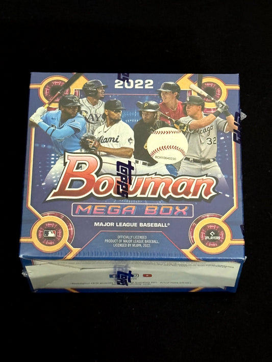 2022 Bowman Baseball Mega Box – Mojo Refractor Packs – Sealed Retail Box
