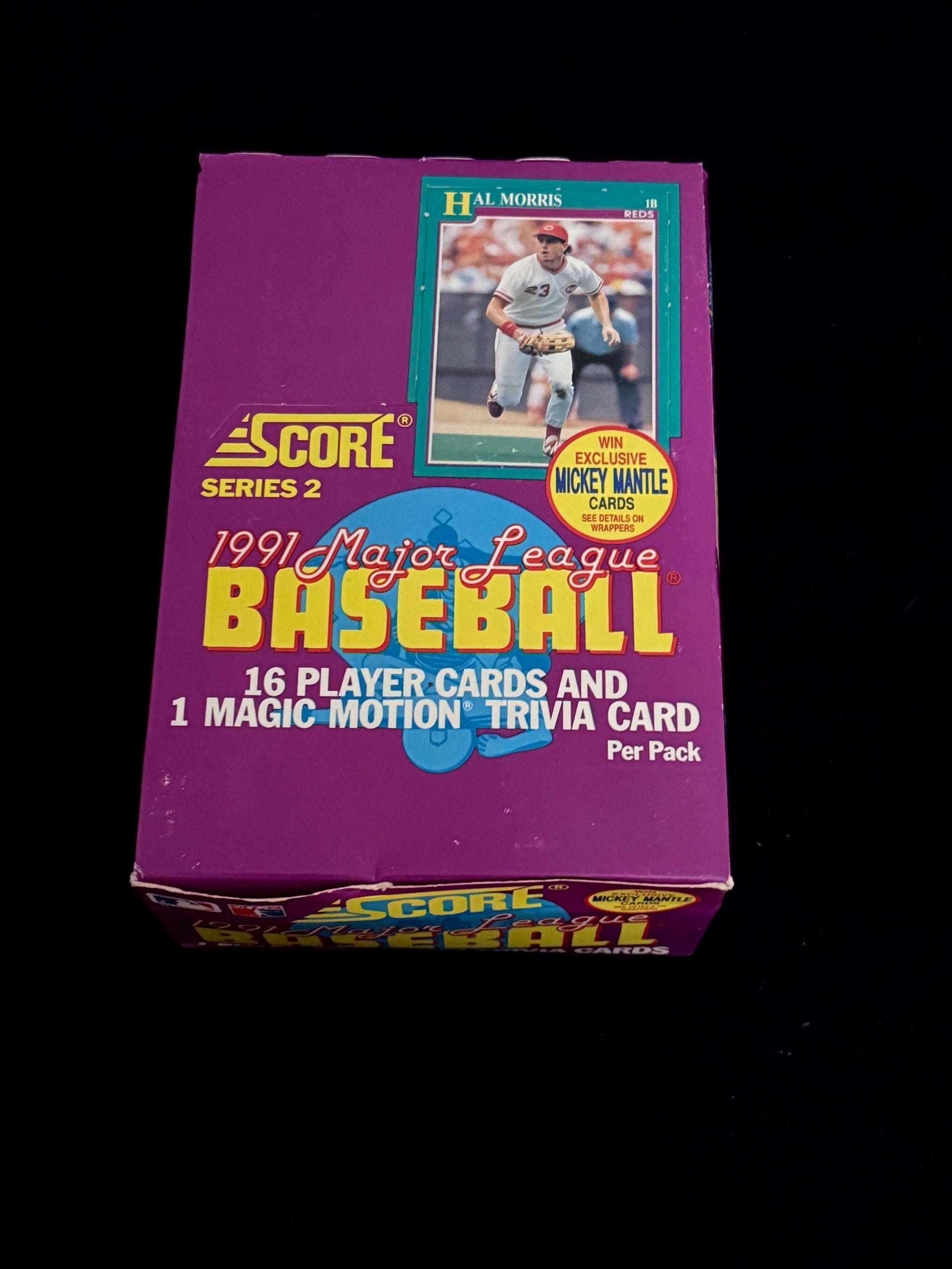 1991 Score Baseball Series 2 Wax Box – Mickey Mantle Autograph & Insert Chase – Unopened