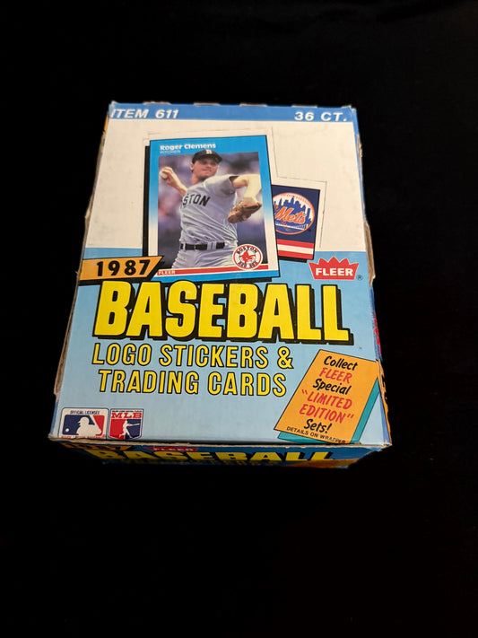 1987 Fleer Baseball Wax Box – 36 Pack Box (Unopened)