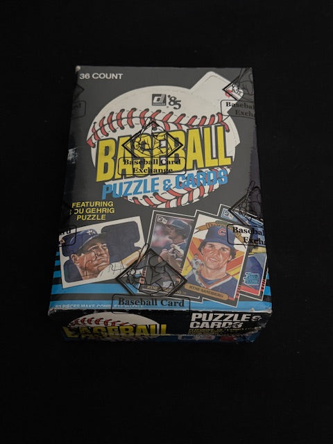 1985 Donruss Baseball Wax Box – 36 Packs – BBCE Certified