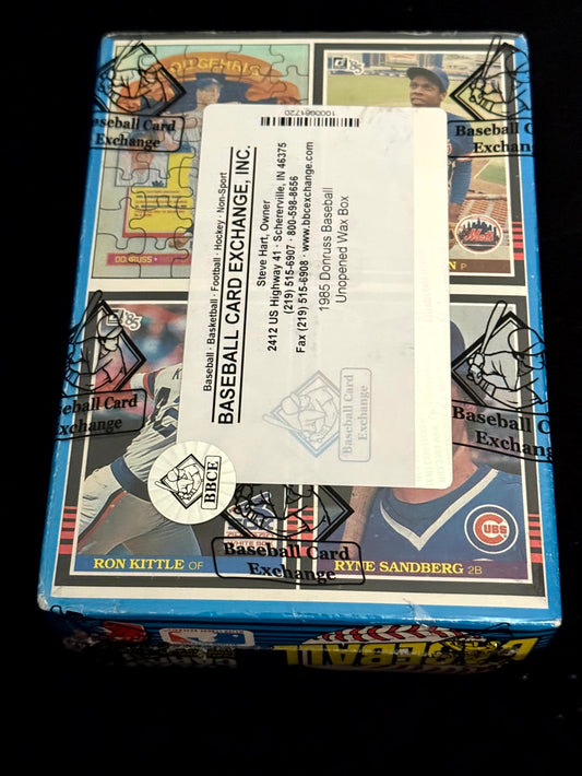 1985 Donruss Baseball Wax Box – 36 Packs – BBCE Certified