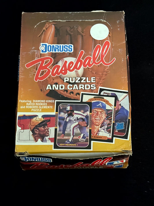 1987 Donruss Baseball Wax Box – 36 Pack Box (Unopened)