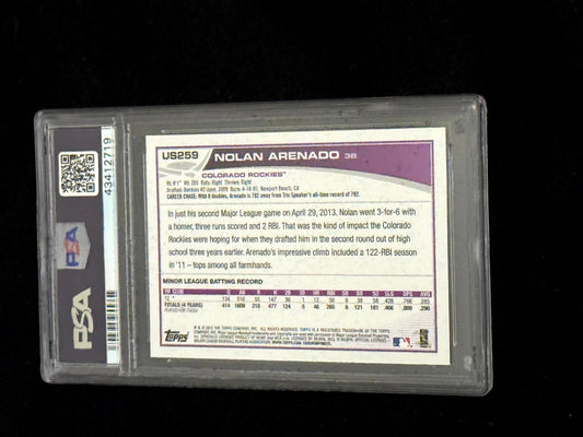 2013 Topps Update Nolan Arenado Rookie Card – Colorado Rockies – PSA 9