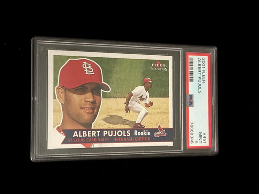 2001 Fleer Tradition Albert Pujols Rookie Card – PSA 9