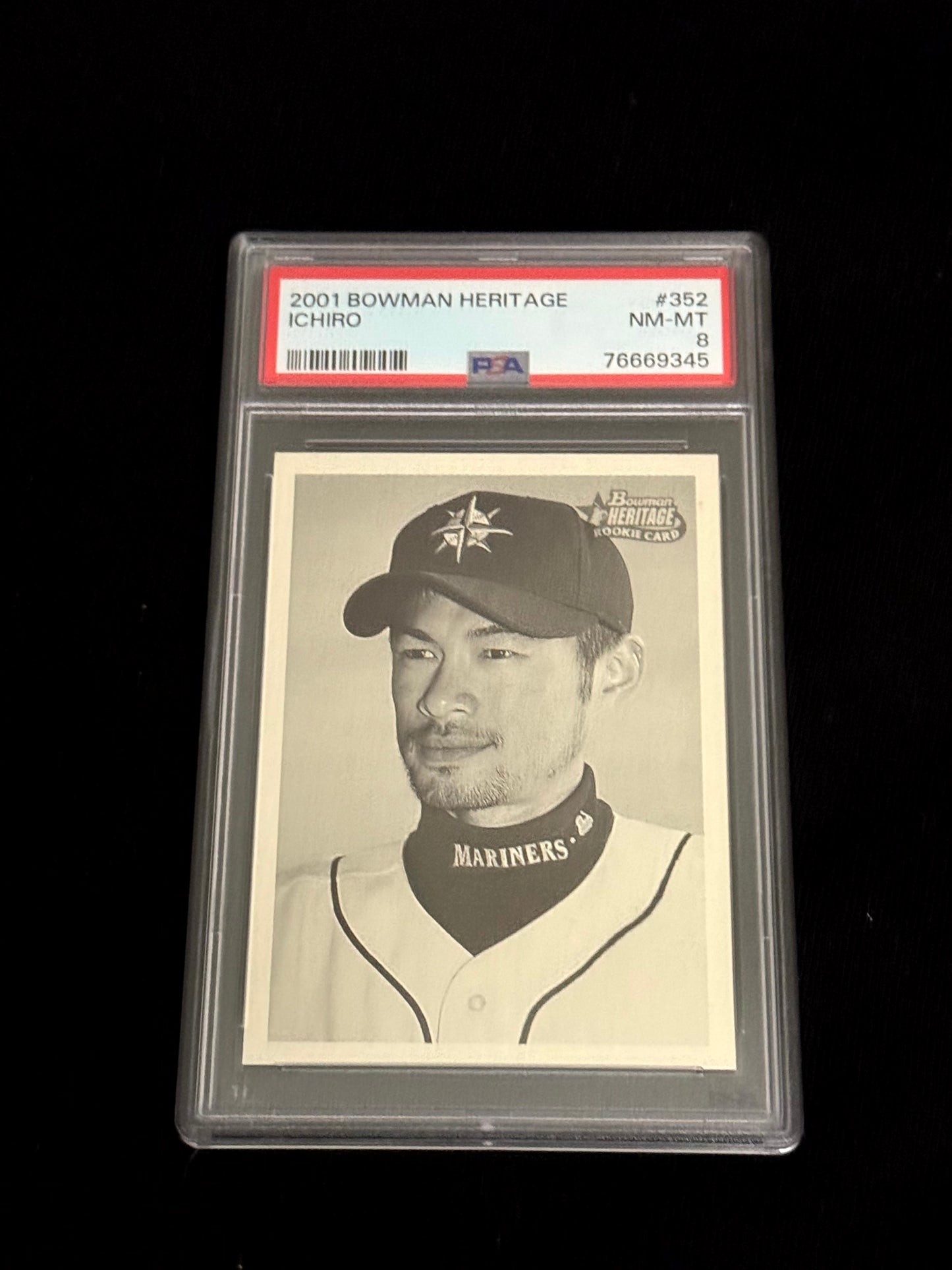 2001 Bowman Heritage Ichiro Rookie Card – PSA 8