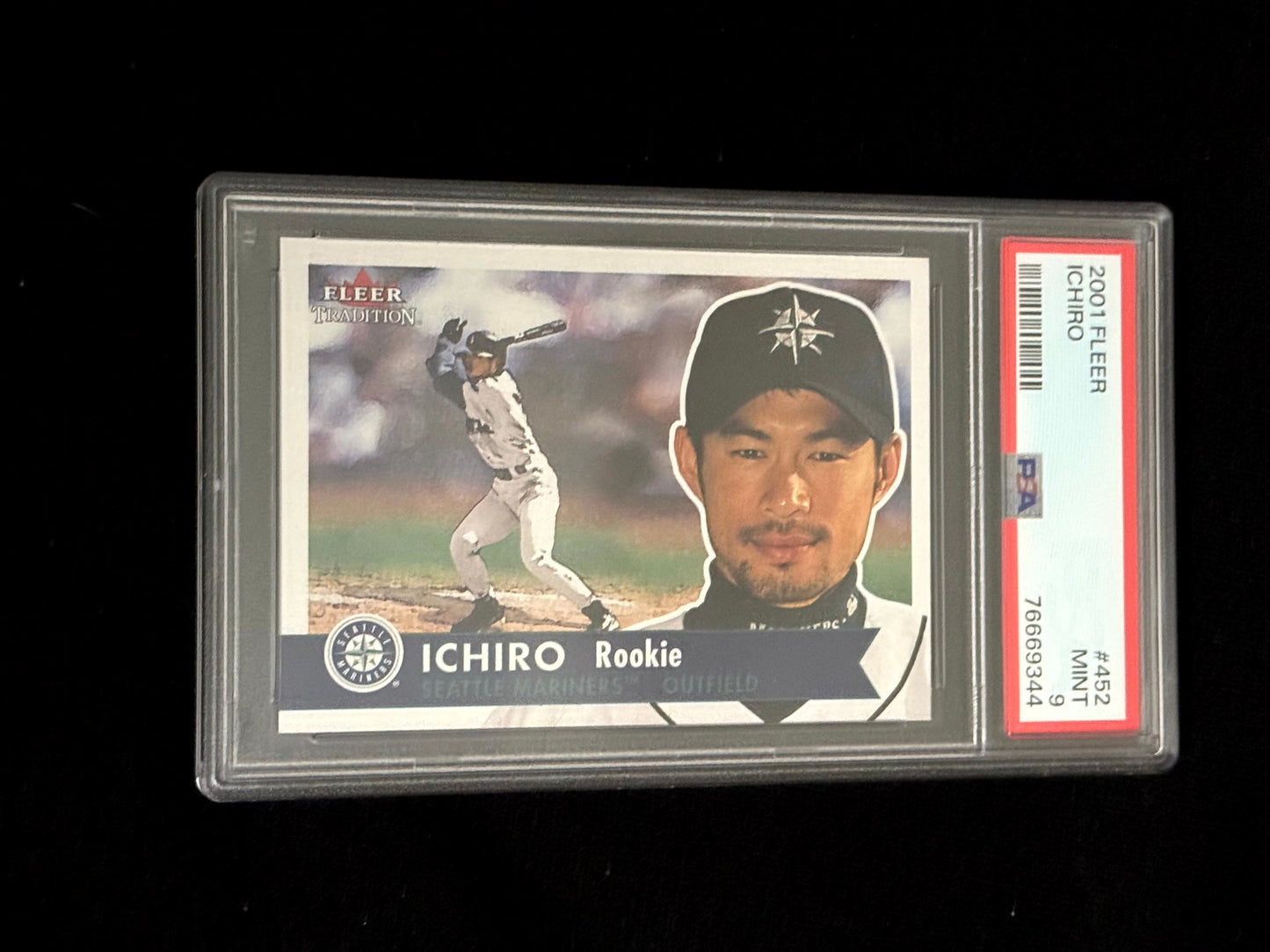 2001 Fleer Tradition Ichiro Rookie Card – PSA 9