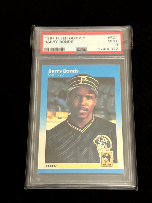 1987 Fleer Barry Bonds Rookie Card – Pittsburgh Pirates – PSA 9