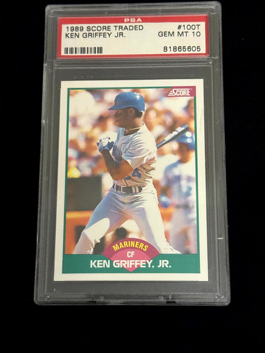 1989 Score Traded Ken Griffey Jr Rookie Card – Seattle Mariners – RC PSA 10